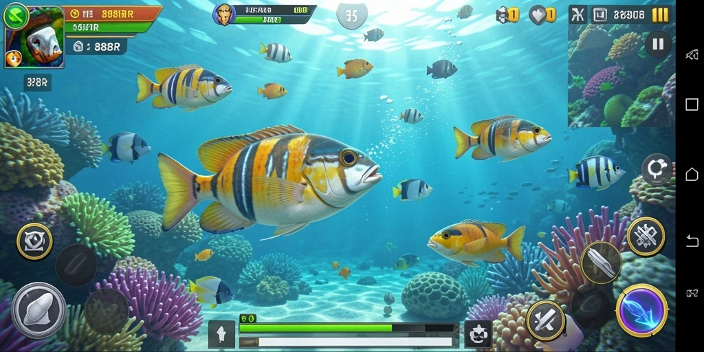 Gameplay seru di 888R dengan visual menakjubkan dan ikan beragam.