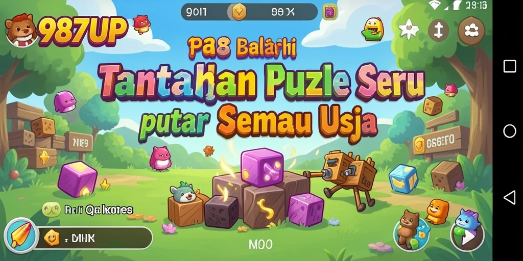 Tampilan gameplay 987UP yang menarik dan penuh warna.