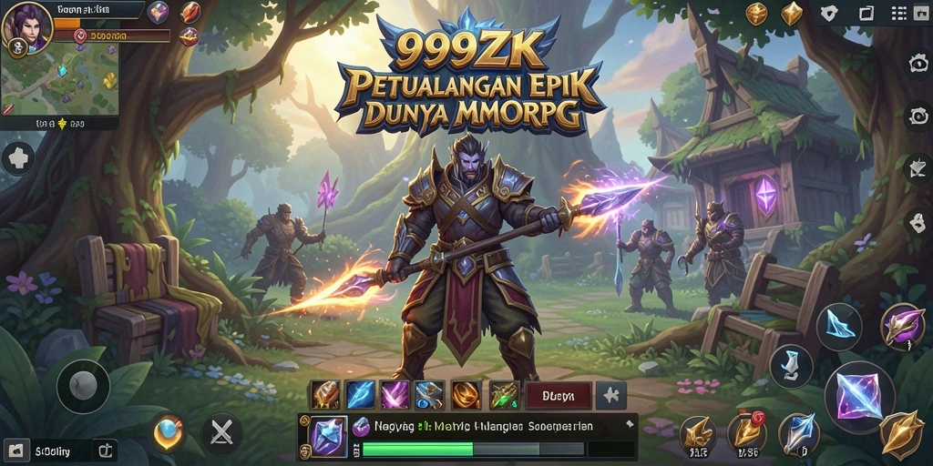 Screenshot gameplay 999ZK yang menampilkan pertempuran seru dan eksplorasi.
