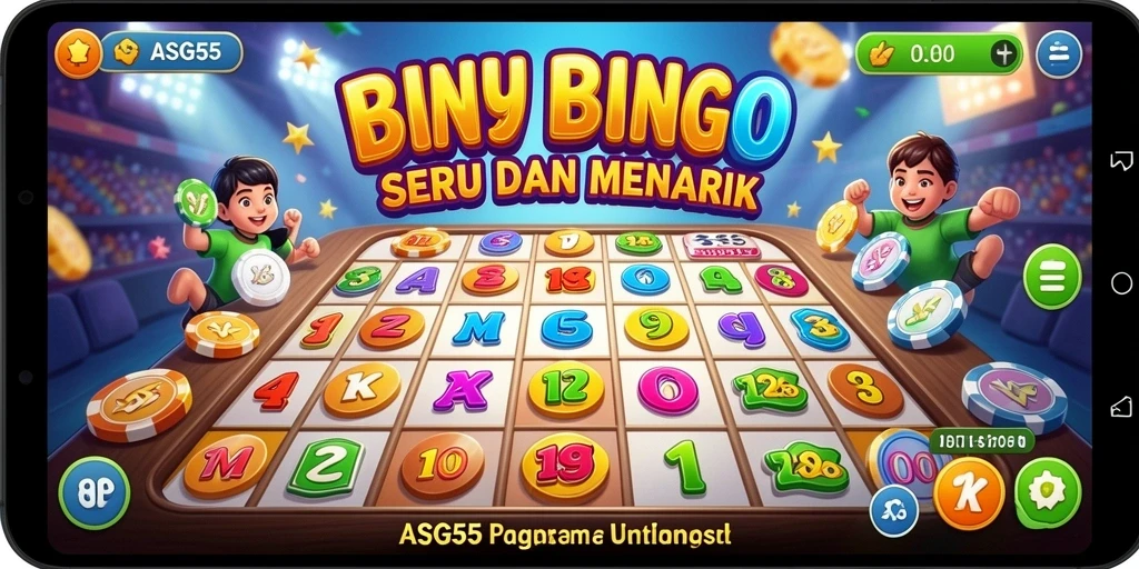 Tangkapan layar gameplay ASG55 yang menampilkan keseruan Bingo.