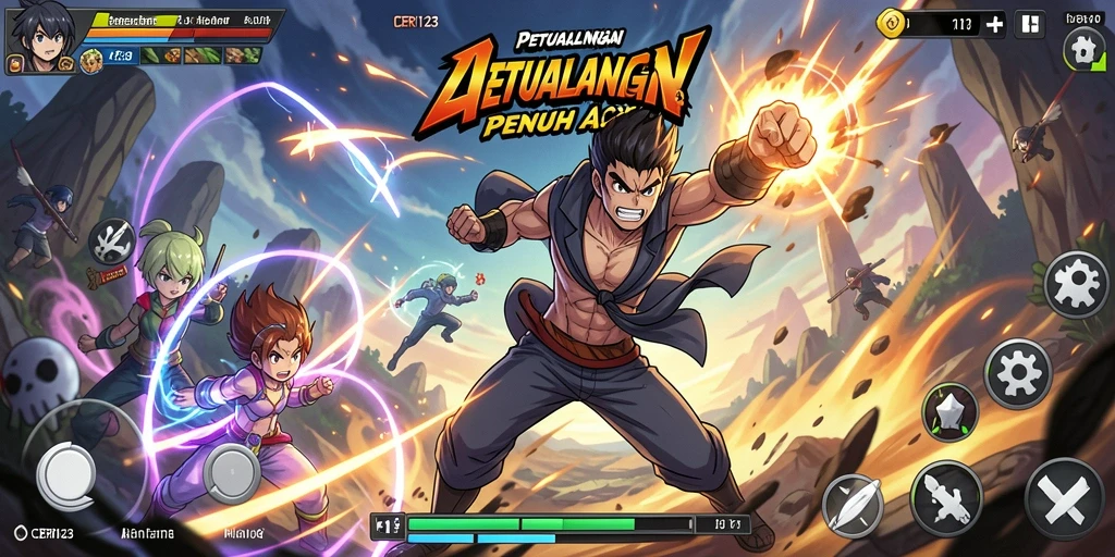 Tampilan gameplay menarik dari CERI123 dengan karakter Anime.