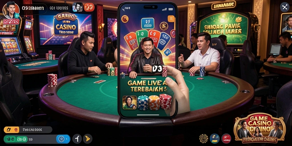 Tampilan gameplay D73 yang interaktif dan mendebarkan dalam Live Casino.