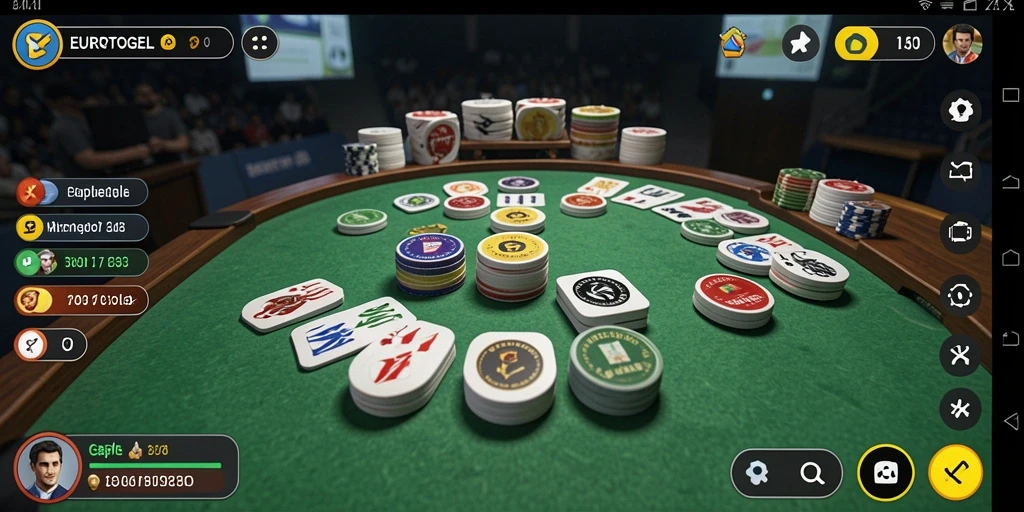 Tampilan gameplay seru dari EUROTOGEL yang menampilkan suasana Gaple