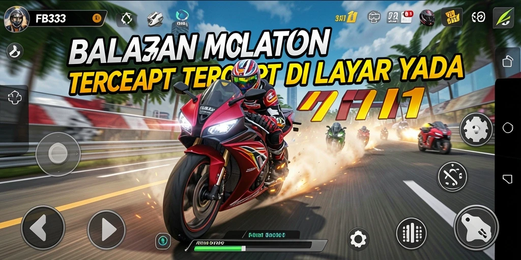 Tampilan gameplay seru dari FB333 dengan aksi balapan menegangkan.