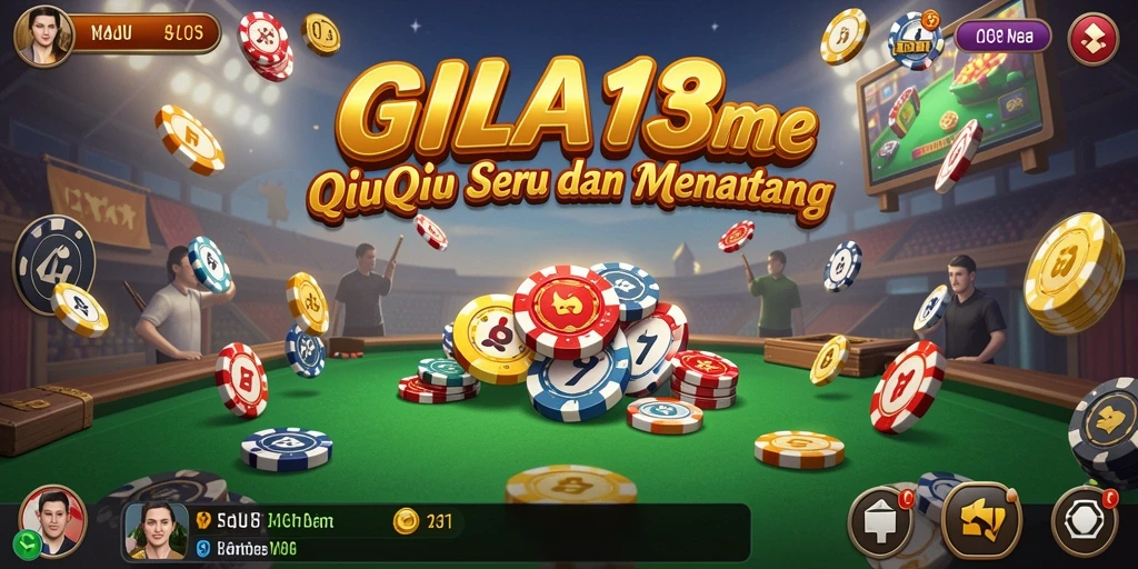 Tampilan utama gameplay GILA138 yang seru dalam permainan QiuQiu.