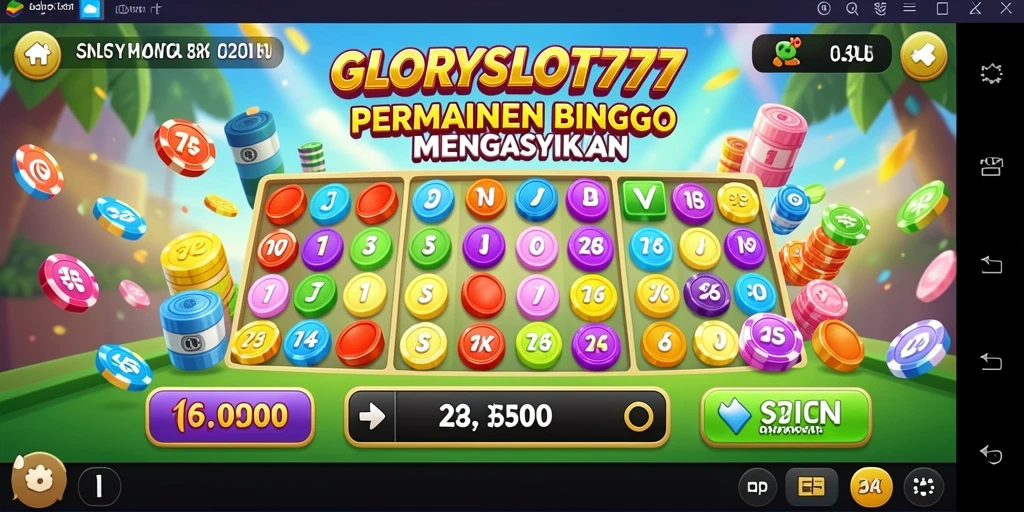 Tampilan gameplay seru GLORYSLOT777 yang menampilkan sesi Bingo.