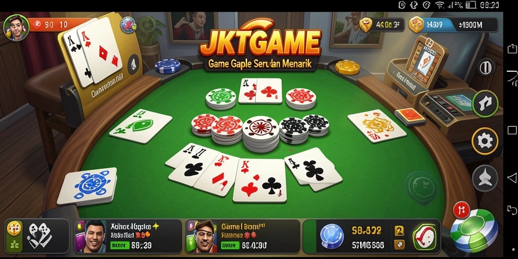 Tampilan menarik screenshot gameplay Gaple JKTGAME.