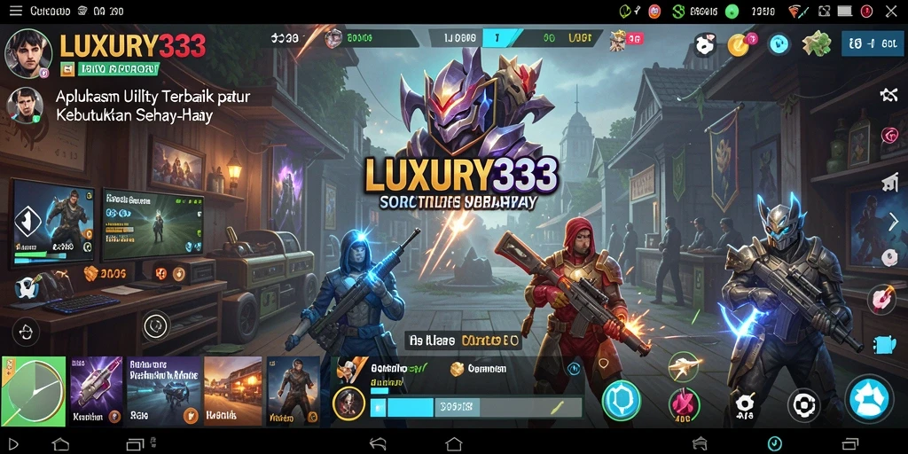 Tampilan utama LUXURY333 dengan berbagai fitur utilitas yang terorganisir.