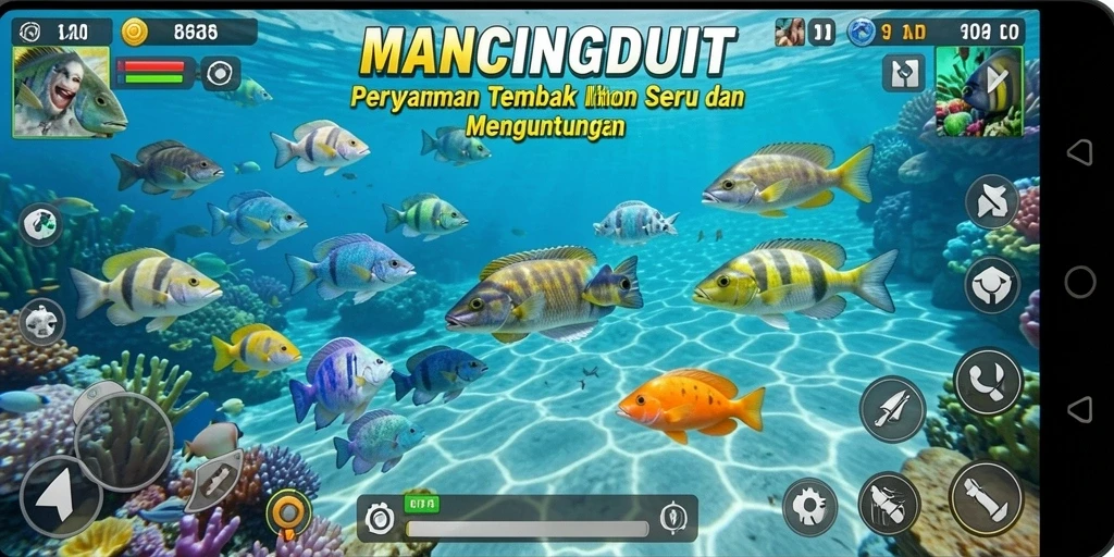 Tampilan gameplay MANCINGDUIT yang seru dan menegangkan.