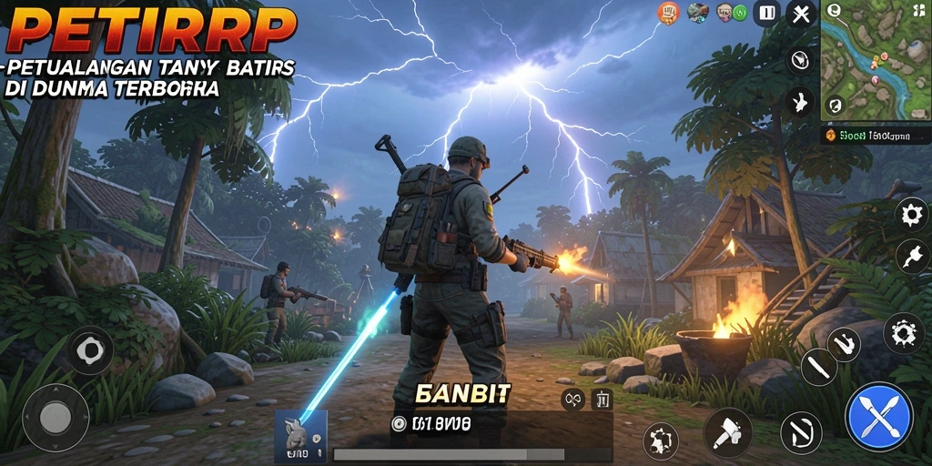 Screenshot gameplay PETIRRP menunjukkan petualangan seru di dunia terbuka.