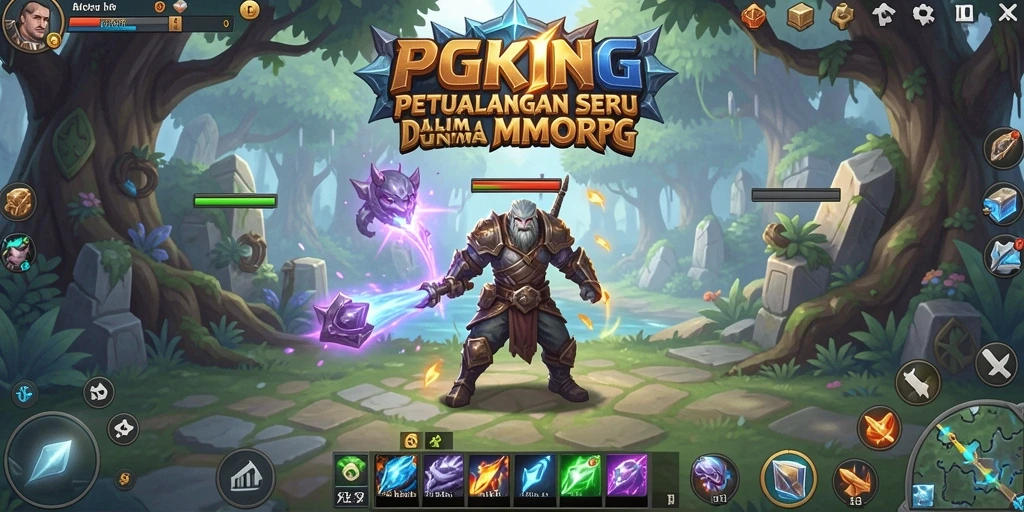 Gameplay PGKING yang menegangkan dan penuh aksi di dunia MMORPG.