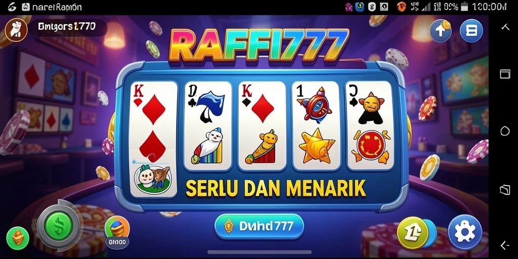 Screenshot gameplay RAFFI777 yang menampilkan aksi menyeru di Domino.