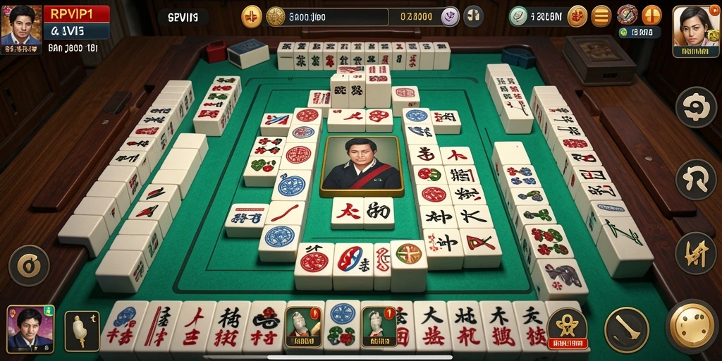 Tampilan menarik gameplay RPVIP1 saat mencocokkan ubin Mahjong.