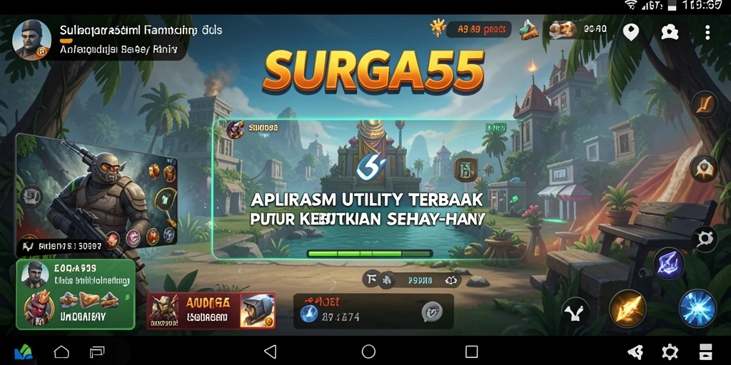 Tampilan antarmuka SURGA55 yang intuitif dan mudah digunakan.