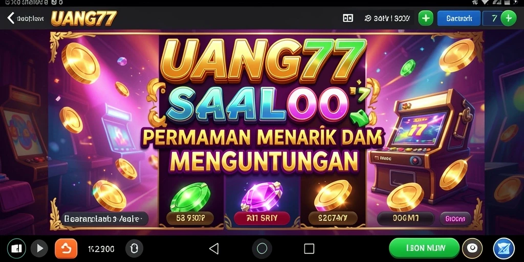 Tampilan gameplay UANG77 dengan grafik menarik dan slot yang seru.
